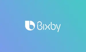 Logo Bixby na tle gradientowym. Dowiedz się, bixby vision co to jest i jak działa.