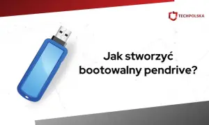 Niebieski pendrive, idealny do stworzenia bootowalny pendrive Windows 11.