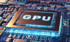 Zbliżenie na zaawansowany układ GPU, symbolizujący planowanie przyspieszanego sprzętowo procesora graficznego.