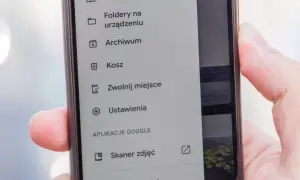 Menu telefonu pokazuje opcje: Foldery, Archiwum, Kosz, Zwolnij miejsce, Ustawienia. Gdzie jest kosz w telefonie? Tutaj!