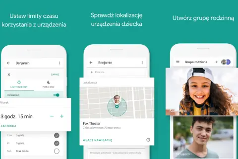 Family Link na iPhone: ustaw limity czasu, lokalizację dziecka i twórz grupy rodzinne.