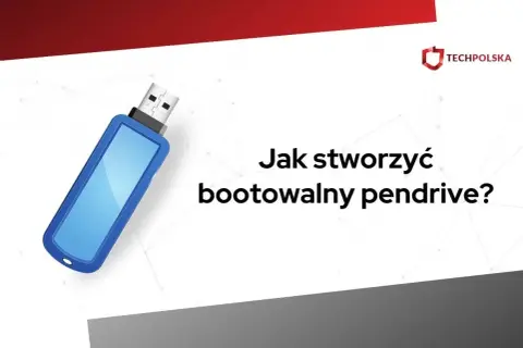 Niebieski pendrive, idealny do stworzenia bootowalny pendrive Windows 11.