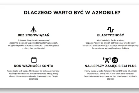 Długi rok ważności konta plus to 12 miesięcy od aktywacji lub doładowania. Pakiet odnawiasz, kiedy chcesz. U nas masz swobodę!