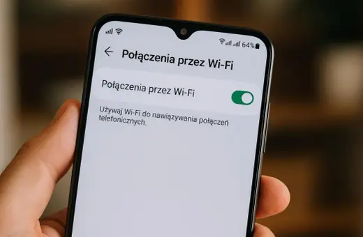 Ustawienia telefonu pokazują, co to vowifi – połączenia przez Wi-Fi. Włączone, by dzwonić przez sieć bezprzewodową.