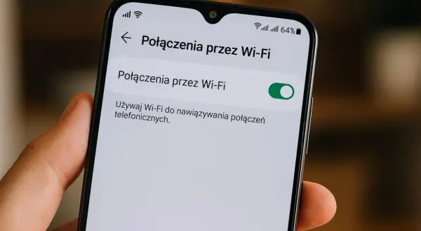 Ustawienia telefonu pokazują, co to vowifi – połączenia przez Wi-Fi. Włączone, by dzwonić przez sieć bezprzewodową.