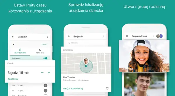Family Link na iPhone: ustaw limity czasu, lokalizację dziecka i twórz grupy rodzinne.