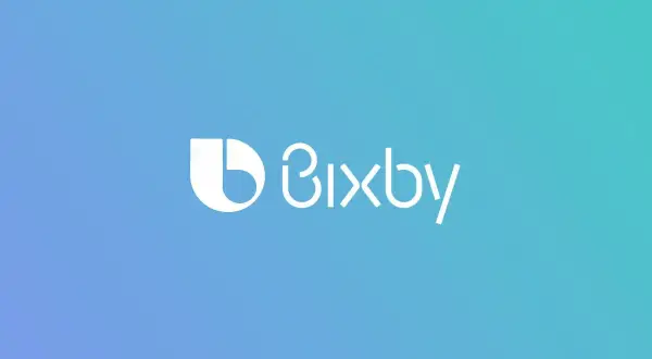 Logo Bixby na tle gradientowym. Dowiedz się, bixby vision co to jest i jak działa.