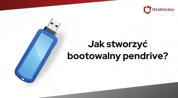 Niebieski pendrive, idealny do stworzenia bootowalny pendrive Windows 11.