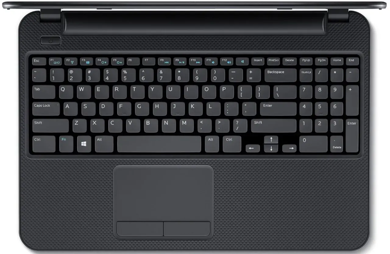 Klawiatura laptopa z touchpadem. Dowiedz się, jak wyłączyć klawiaturę w laptopie, korzystając z klawiszy funkcyjnych lub ustawień systemu.