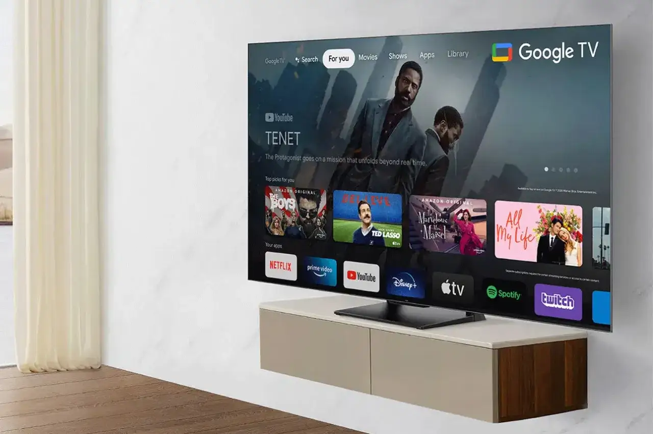 Nowoczesny telewizor 65 cali z Google TV prezentuje ranking najlepszych filmów i seriali. Idealny do domowego kina.